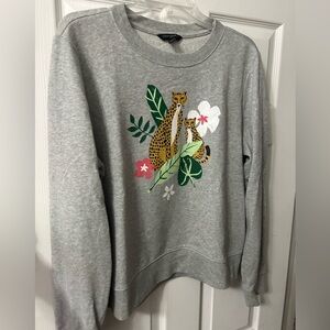 EUC Leopard Sweatshirt- size L